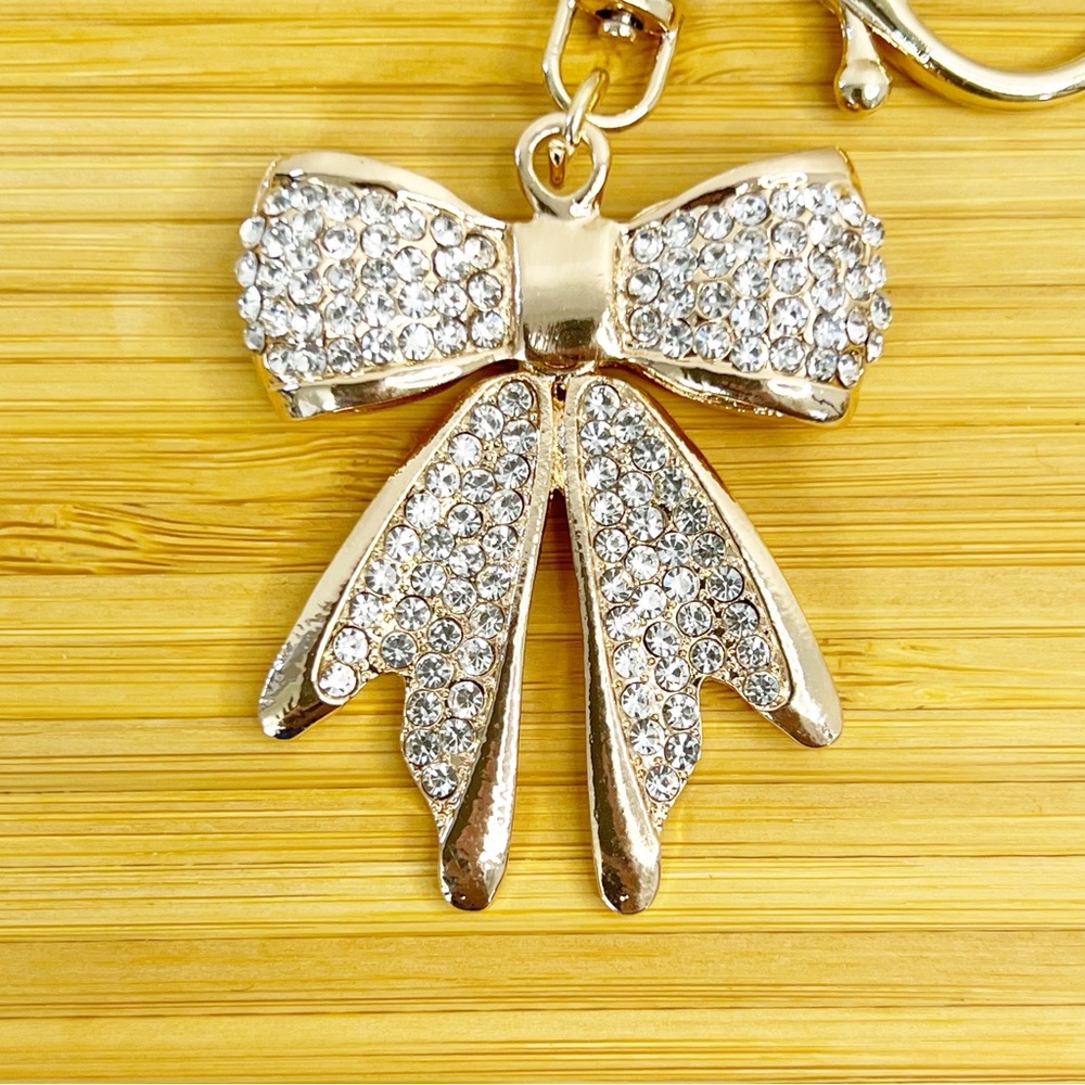 Glamorous Rhinestone Bow Keychain | Elegant Bling Accessory - Picture 6 of 8